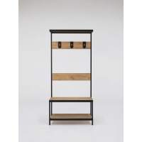 Вешало ГРАНЖ-1, Дуб Крафт Золотой / Черный