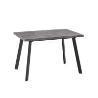 Стол Борг 120, дымчатая керамика/черный