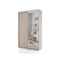 Шкаф-купе PRIME, 140х45х230 Шимо светлый с зеркалом