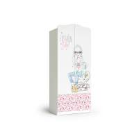 Шкаф "Девочки", Белый шёлк