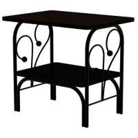 Прикроватная тумба МК-7, ММД 202, Черный/Венге