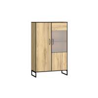 Шкаф-витрина Виртон-21, Дуб крафт золотой