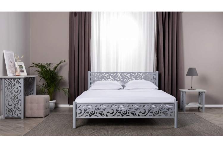 Кровать Парма 160*200, серый шагрень-1