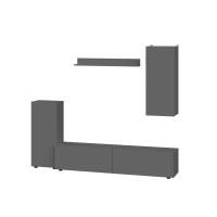 Гостиная МГС 10, Графит серый