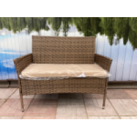 Двухместный диван из искусственного ротанга Анкор — Brown