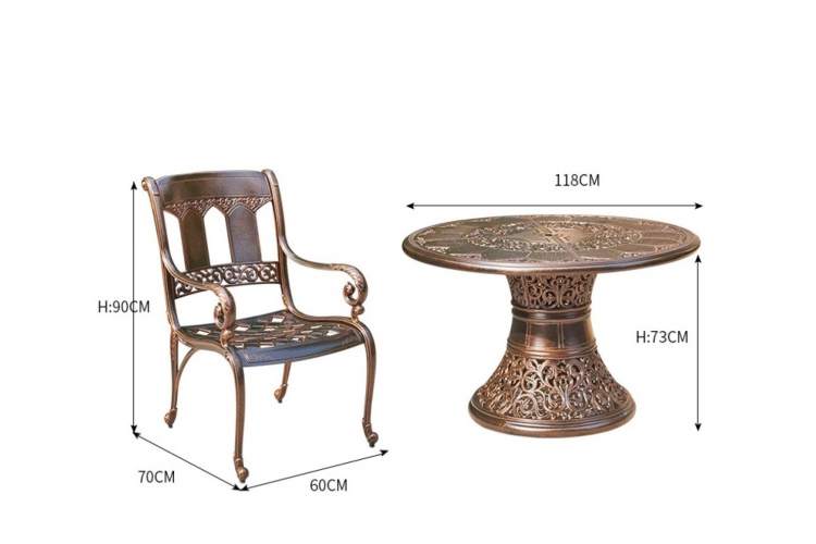 Кресло из литого алюминия САНДАЛОВОЕ ДЕРЕВО «SANDALWOOD»-5