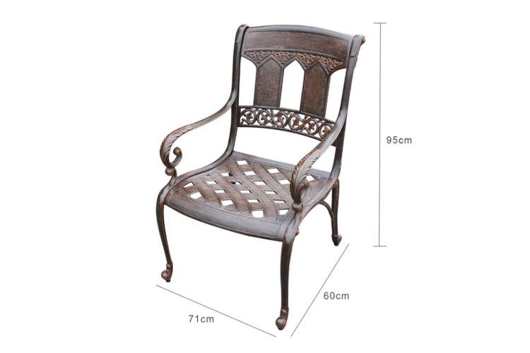 Кресло из литого алюминия САНДАЛОВОЕ ДЕРЕВО «SANDALWOOD»-3