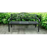 Садовая скамейка из стали Паркер (Parker) с выдвижным столиком