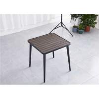 Алюминиевый квадратный стол ПОЛИВУД-11 70*70 цвет каштан арт.1028