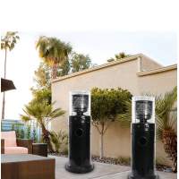 Уличный газовый инфракрасный обогреватель с комплектом для подключения «БАШНЯ» цвет: черный