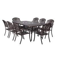 Обеденная группа из литого алюминия ВУЛКАН ( 9 предметов )