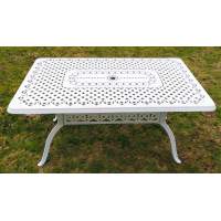 Стол из литого алюминия ВУЛКАН «VOLCANO» 90х175 — White