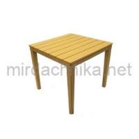 Стол Бали «Bali» квадратный с имитацией структуры натурального дерева 800х800 — Бежевый