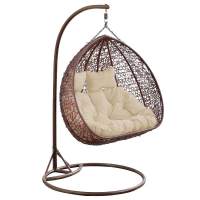 Подвесное кресло корзина для двоих арт. 105 шоколад