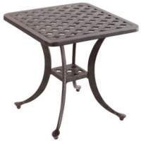 Столик кофейный из литого алюминия Вилла(Villa) — Бронза