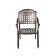 Комплект мебели из литого алюминия стол ОРХИДЕЯ «ORCHID» D100 арт.6053 + 2 кресла ВУЛКАН «VOLCANO» арт.N008 bronze