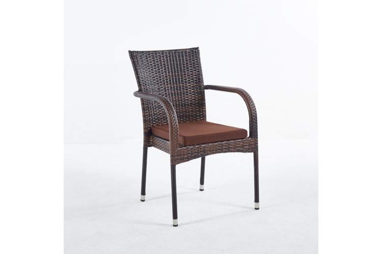 Комплект мебели из искусственного ротанг стол Рио и 6 кресел Милан Dark Brown-2