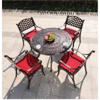Комплект из литого алюминия стол Орхидея(100см) + 4 кресла Лион