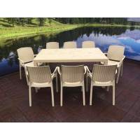 Обеденная группа под искусственный ротанг Невада МАКСИ+8 кресел Невада