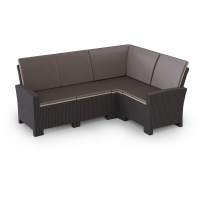 Угловой диван под ротанг Калифорния “California“ 188х136 см 4 места с подушками на сидение и спинку