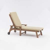 Шезлонг, лежак из ДПК ПОЛИВУД БОРНЕО «POLYWOOD BORNEO» — Тик