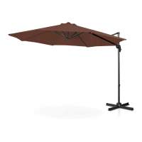 Алюминиевый уличный зонт Фицпатрик боковой — шоколад