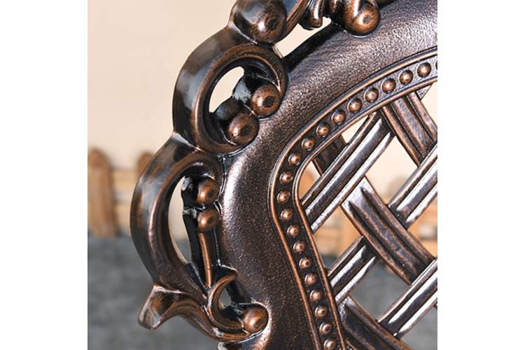 Обеденная группа из литого алюминия стол Древний путь(185х100) + 8 кресел Финляндия (9 предметов)-5