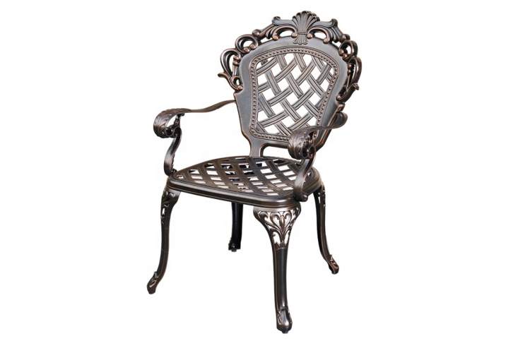 Обеденная группа из литого алюминия стол Древний путь(185х100) + 8 кресел Финляндия (9 предметов)-7