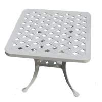 Столик кофейный из литого алюминия Вилла(Villa) — Белый