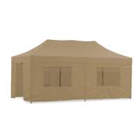 Быстросборная беседка-шатер 4х8 м Серии S9 для троговли, кафе — Бежевый