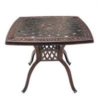 Стол квадратный из литого алюминия АДОНИС «ADONIS» 90х90 уличный