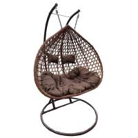 Подвесное кресло кокон из искусственного ротанга МД-1028 — Коричневый