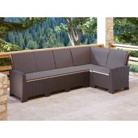 Угловой диван под ротанг Калифорния “California“ 240х136 см арт.80497-1П с подушками на сидение и спинку