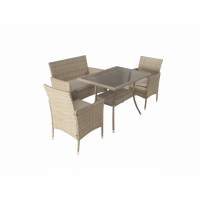 Обеденная группа на 4 персоны стол Монреаль, 2 кресла и диван Анкор Greige