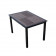 Алюминиевый прямоугольный стол 120*80 ПОЛИВУД-6 «POLYWOOD-6» цвет каштан арт.1022