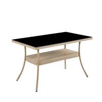 Стол из искусственного ротанга 120*70 см РИО «RIO» wood арт.80091