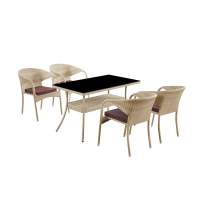 Комплект мебели из искусственного ротанг стол Рио и 4 кресла Греция Wood