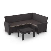 Комплект садовой мебели под ротанг Калифорния “California“ 240х136 см арт.80497-1 без подушек с кофейным столиком (2)