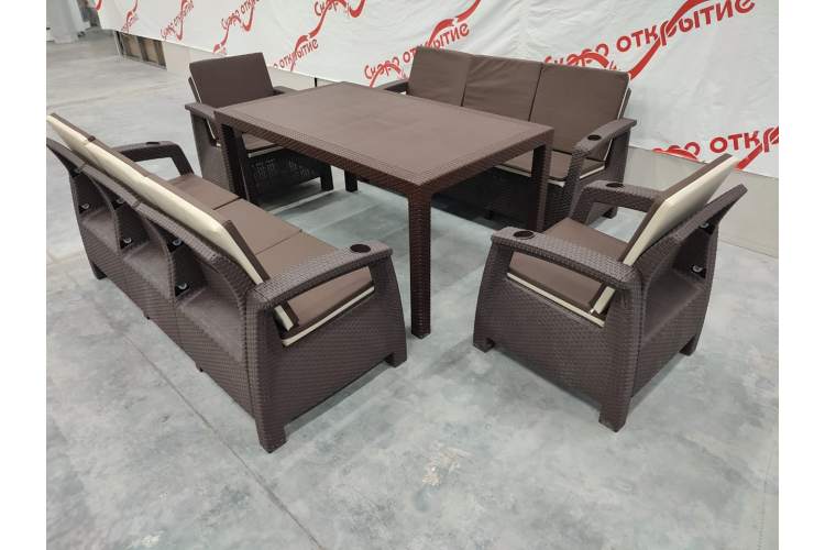 Обеденный комплект под ротанг YALTA FAMILY MAXI SET-2