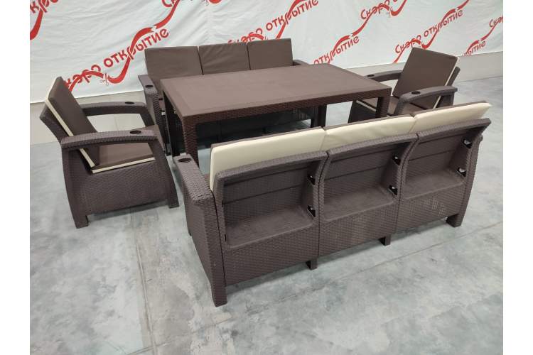 Обеденный комплект под ротанг YALTA FAMILY MAXI SET-1