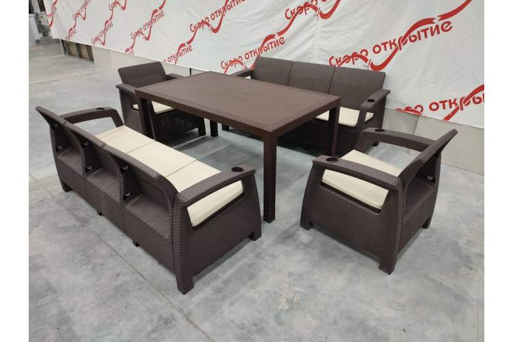 Обеденный комплект под ротанг YALTA FAMILY MAXI SET-6