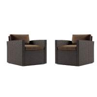 Комплект кресел из искусственного ротанга Сантьяго (2шт.) — Brown