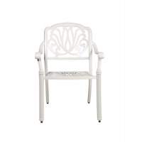 Комплект мебели из литого алюминия стол круглый СОРРЕНТО «SORRENTO» D78 + 4 кресла Феникс «FENIX» белый