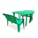 Комплект пластиковой мебели стол Новара + 2 скамейки Комфорт