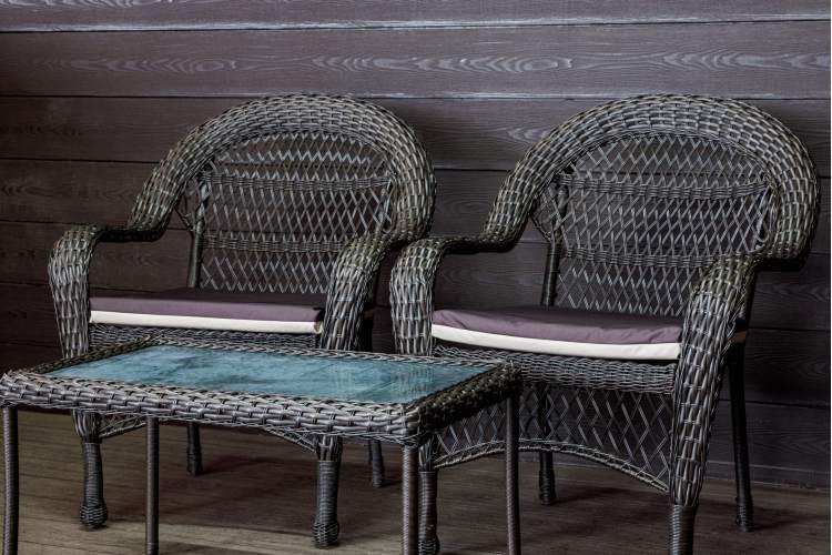 Садовый комплект из искусственного ротанга Мэдисон НЬЮ (Medison NEW) Balcony set с прямоугольным столиком с подушками на сиденье-1