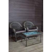 Садовый комплект из искусственного ротанга Мэдисон НЬЮ (Medison NEW) Balcony set с прямоугольным столиком с подушками на сиденье