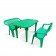 Комплект пластиковой мебели стол Новара и 2 скамейки Комфорт
