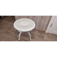 Стол круглый из литого алюминия Белград «Belgrade» белый 6366-2