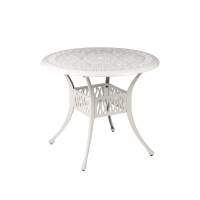 Стол из литого алюминия ФЕНИКС «FENIX» D90 — Белый