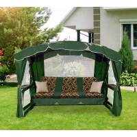 Садовые качели Сингапур с москитной сеткой Green